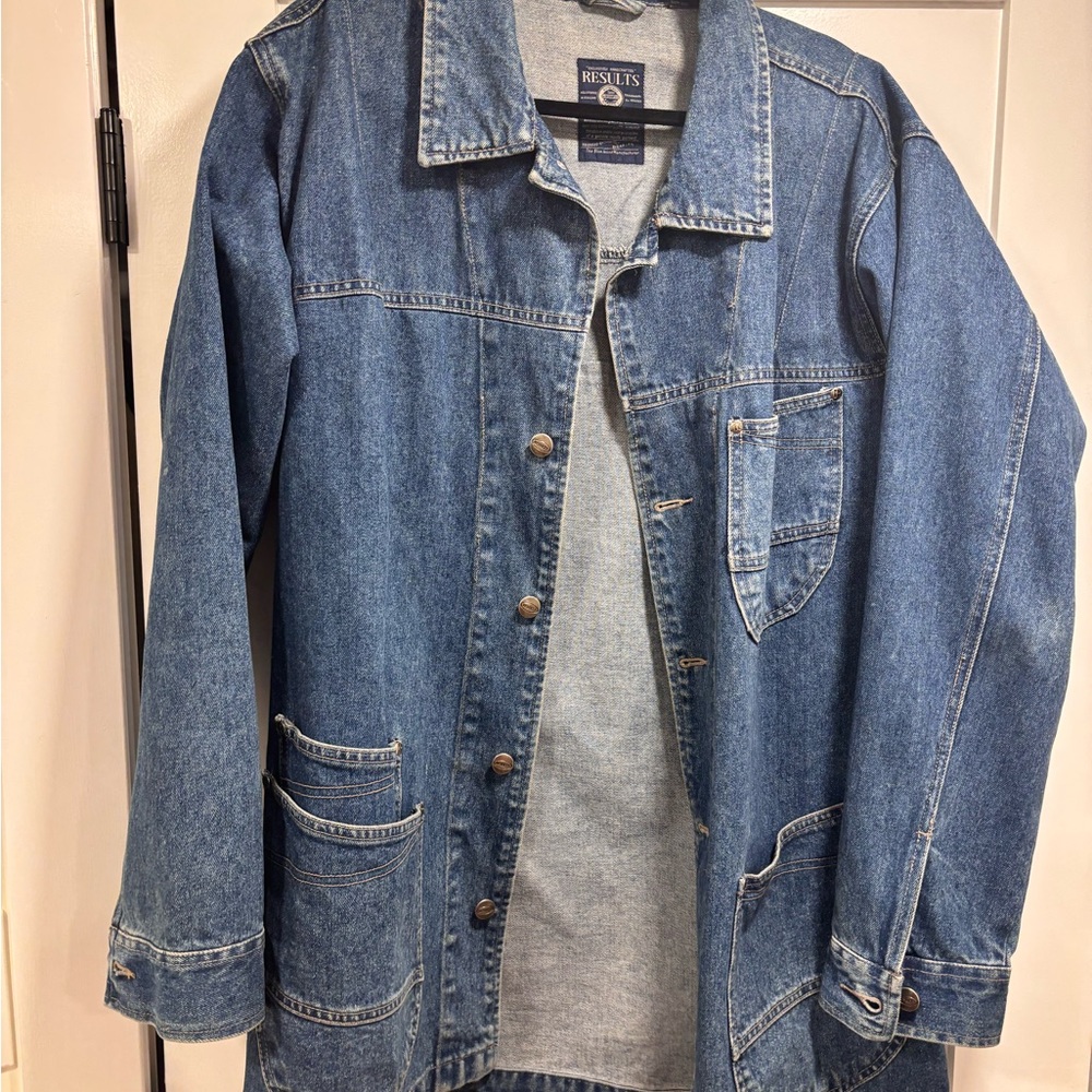 Vintage Denim Chore Coat for Men